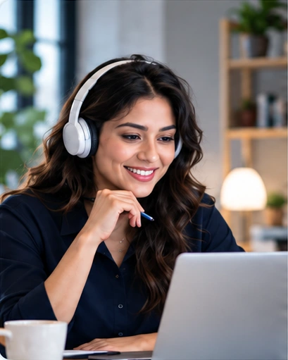 Remote digital professional collaborating by video